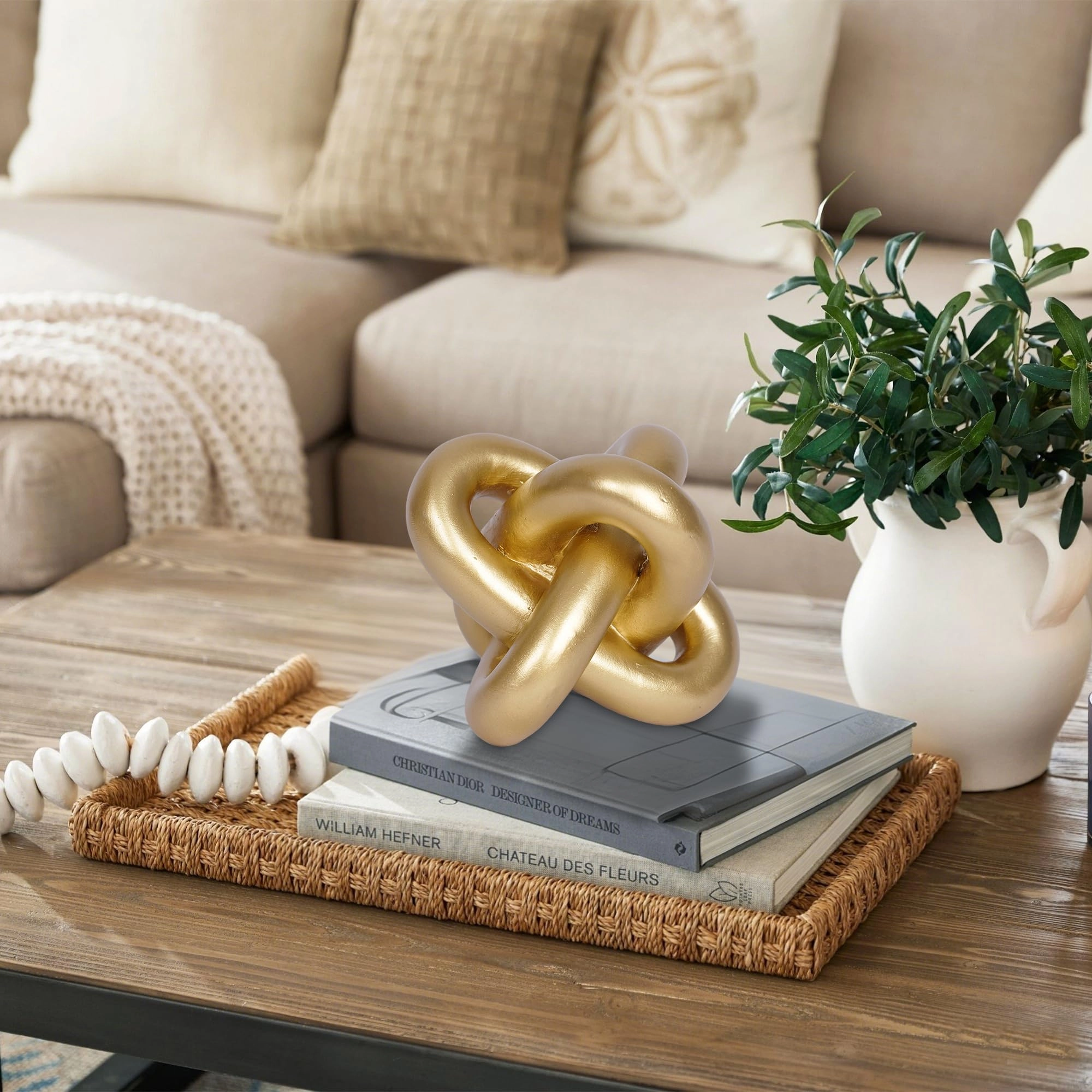 Gold Knot Statue - Resin