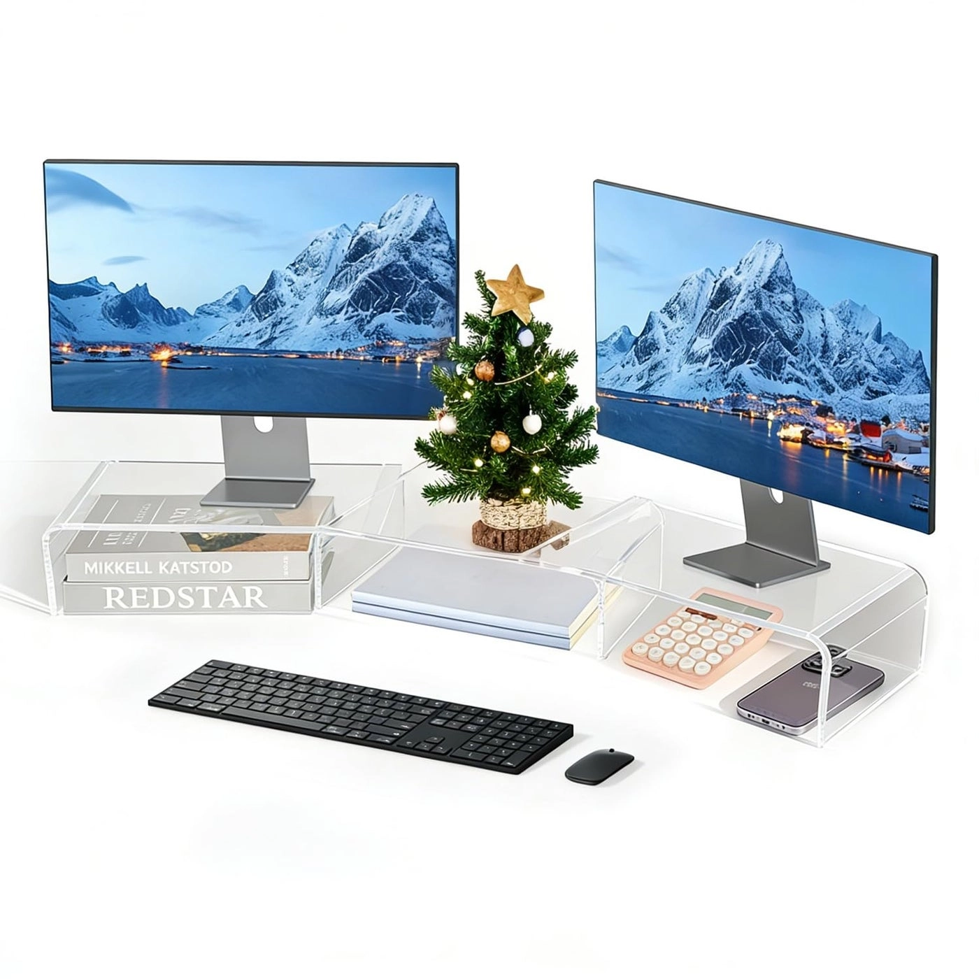 Dual Monitor Stand Riser