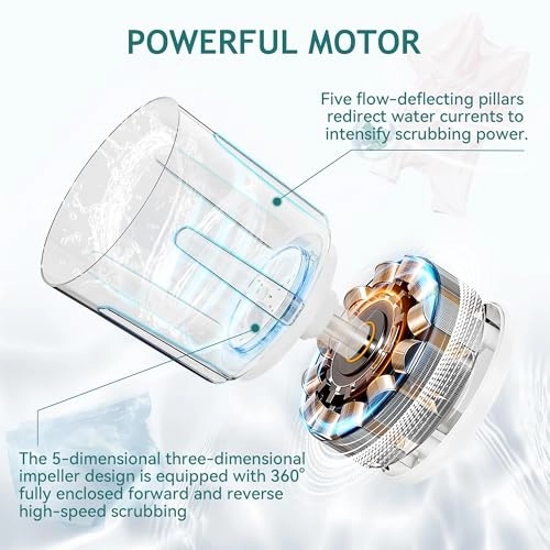 Portable Washing, KASTWAVE Machine Mini Washing 3 in1 Dishwashers Mini Lights Ultrasonic Waves Convenient Travel Home Business Travel USB