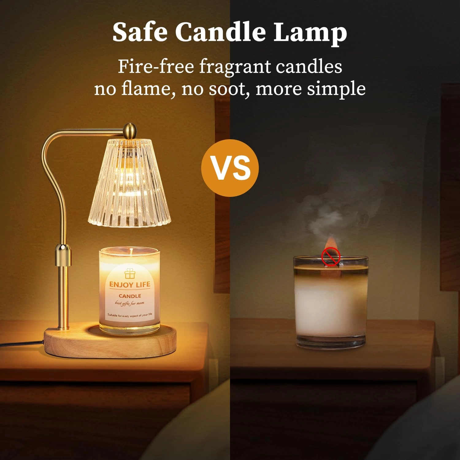 GS073 - Candle Warmer Lamp Adjustable Height 2/4/8H Timer