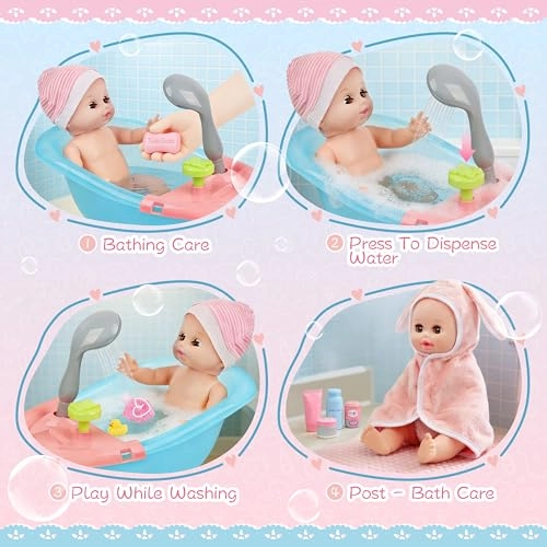 Bath Doll Set - 30 cm 24-piece
