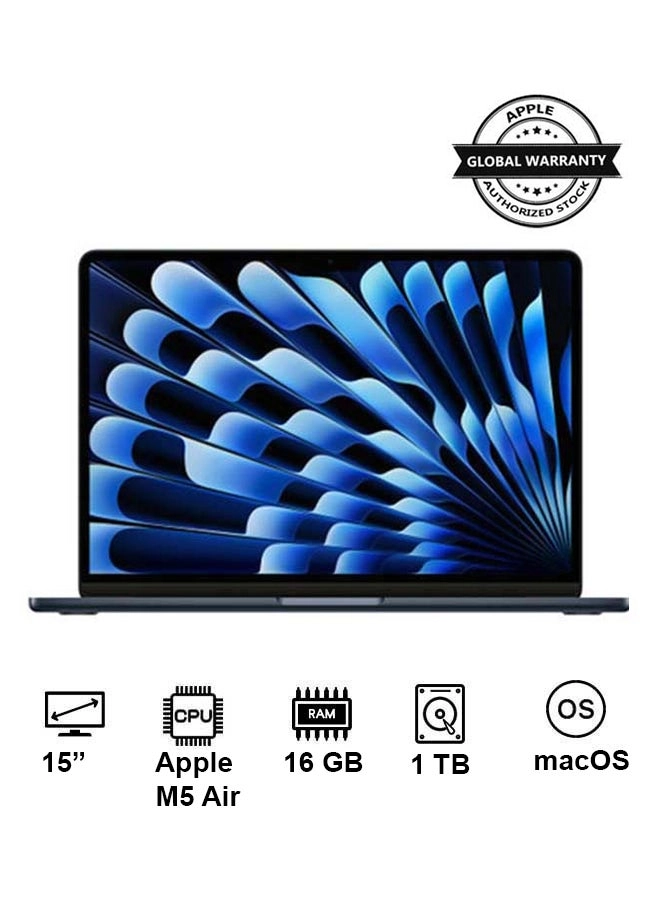 MacBook Air MDVA4ZS/A - 15'' M5 Air | 10-Core CPU 10-Core GPU 16GB DDR4 1TB SSD