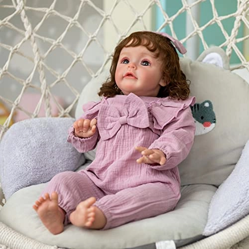 Sue-Sue Reborn Baby Doll - 60 cm Leather Brown Eyes