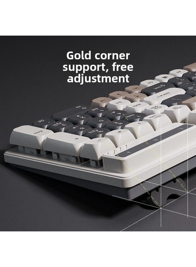 Mechanical Feel Keyboard And Mouse - Wired