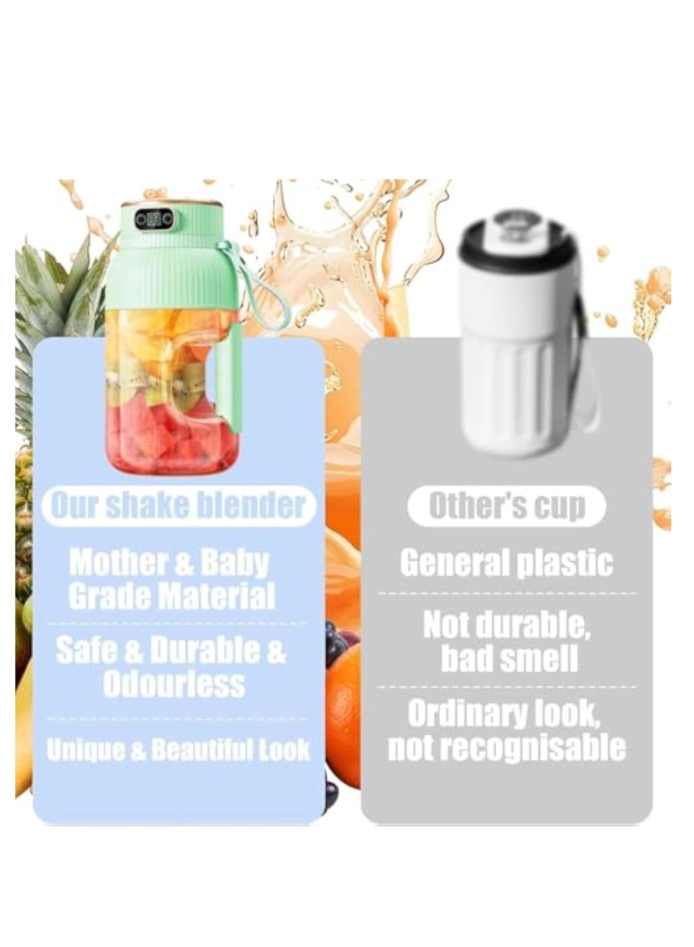 Portable Blender - Digital Display Type-C USB Rechargeable