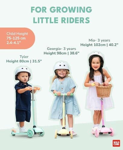 Teeny Fold 3-Wheel Kick Scooter – LED Foldable