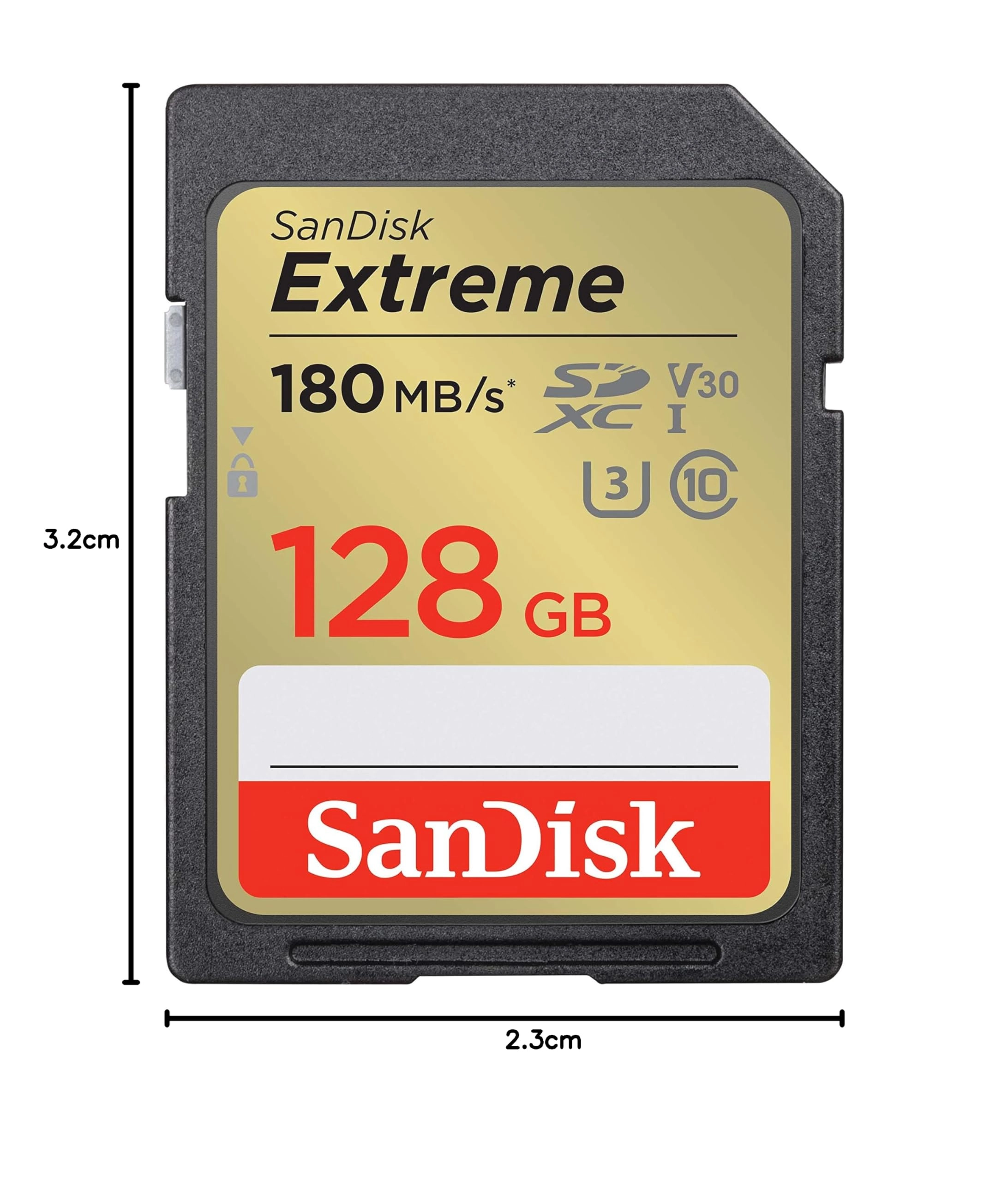 Extreme SDXC UHS-I Class 10 128GB 180 Mb/s