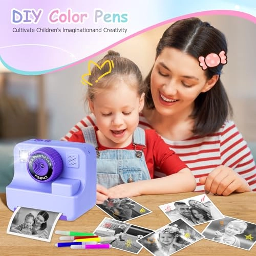 Kids Instant Print Camera - 1080P 32GB 2.4" Screen