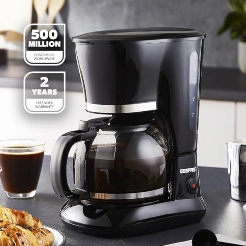 Filter Coffee Machine - 1.5L + 2-Slice Toaster - 6 Browning Levels