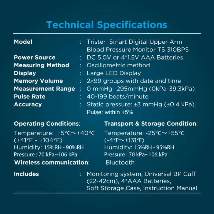 Trister TS 310BPS - Upper Arm 22–42 cm