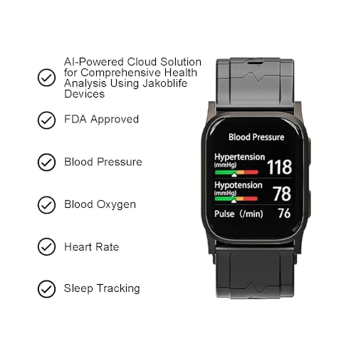 Health Tracker Smartwatch - Blood Pressure Heart Rate SpO2