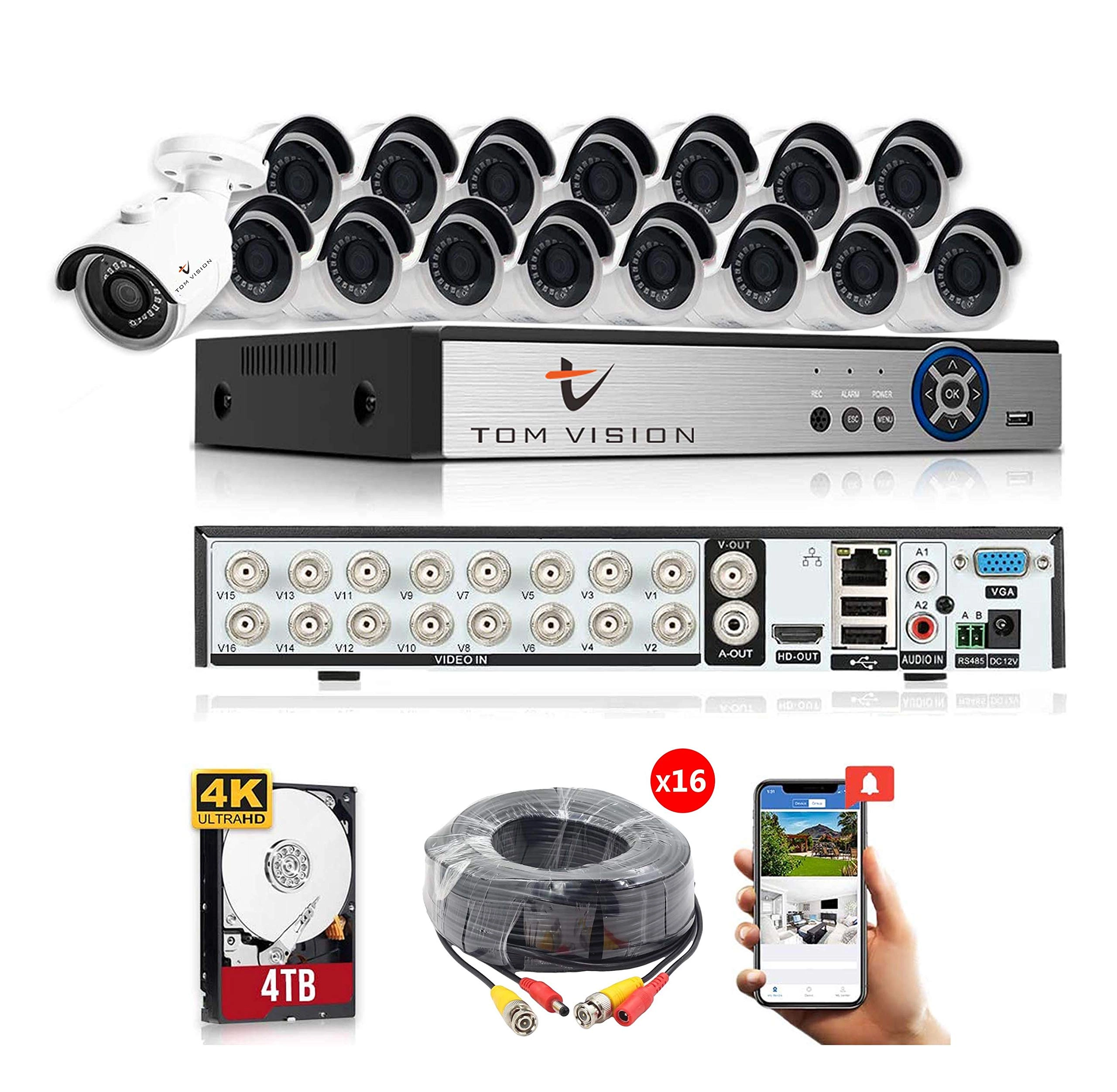 XBW 16-Channel Security System - 4TB + AHD IR Mini Bullet Camera - 1080p