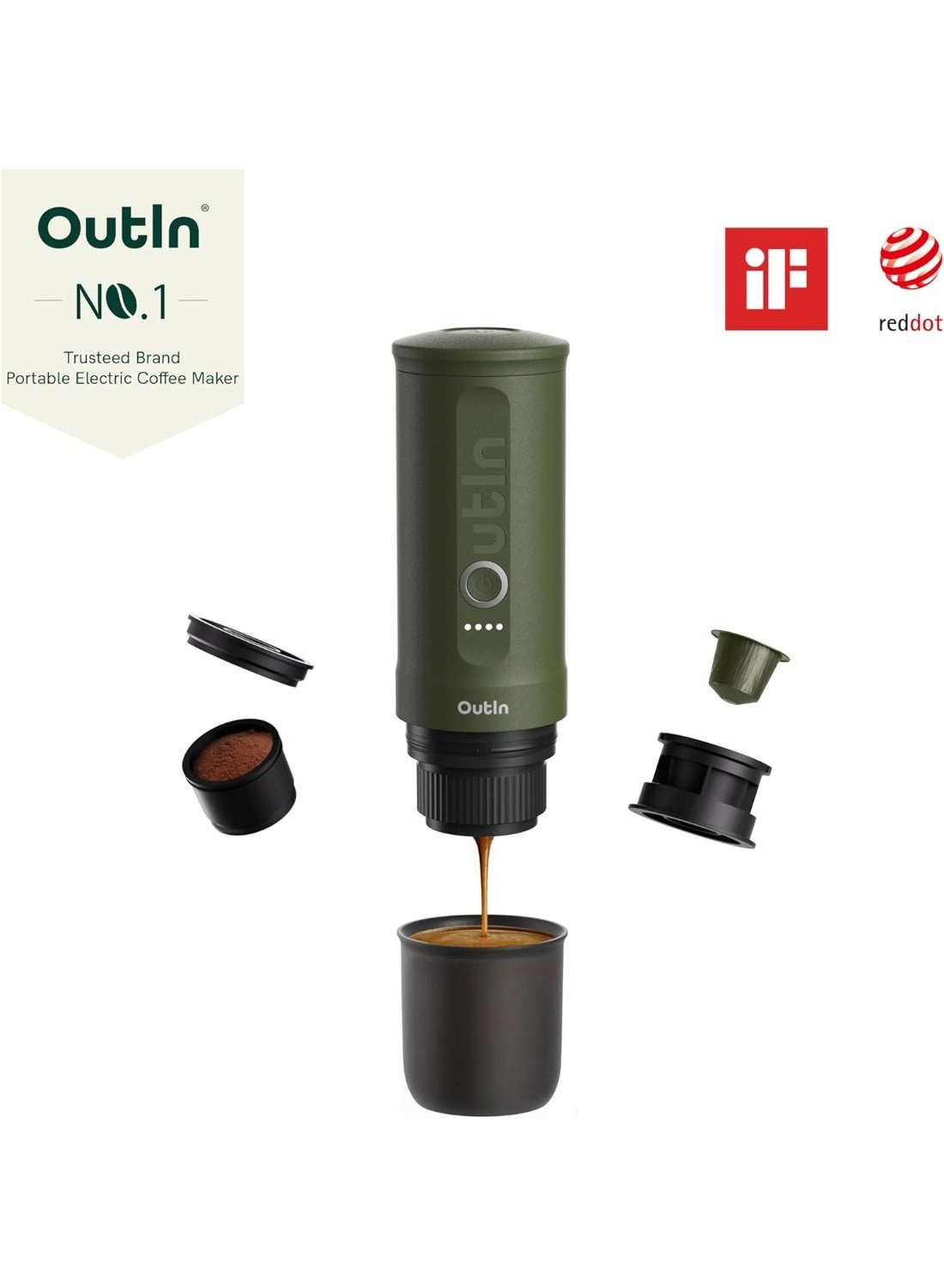 Nano - 4 Cups Ground Coffee and Coffee Capsules + Protective Case
