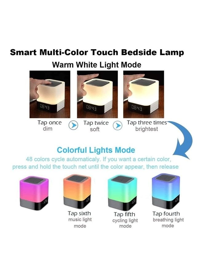 Night Light Bluetooth Speaker - Built-in 3.7V 2000mAh Lithium Ion Battery blue