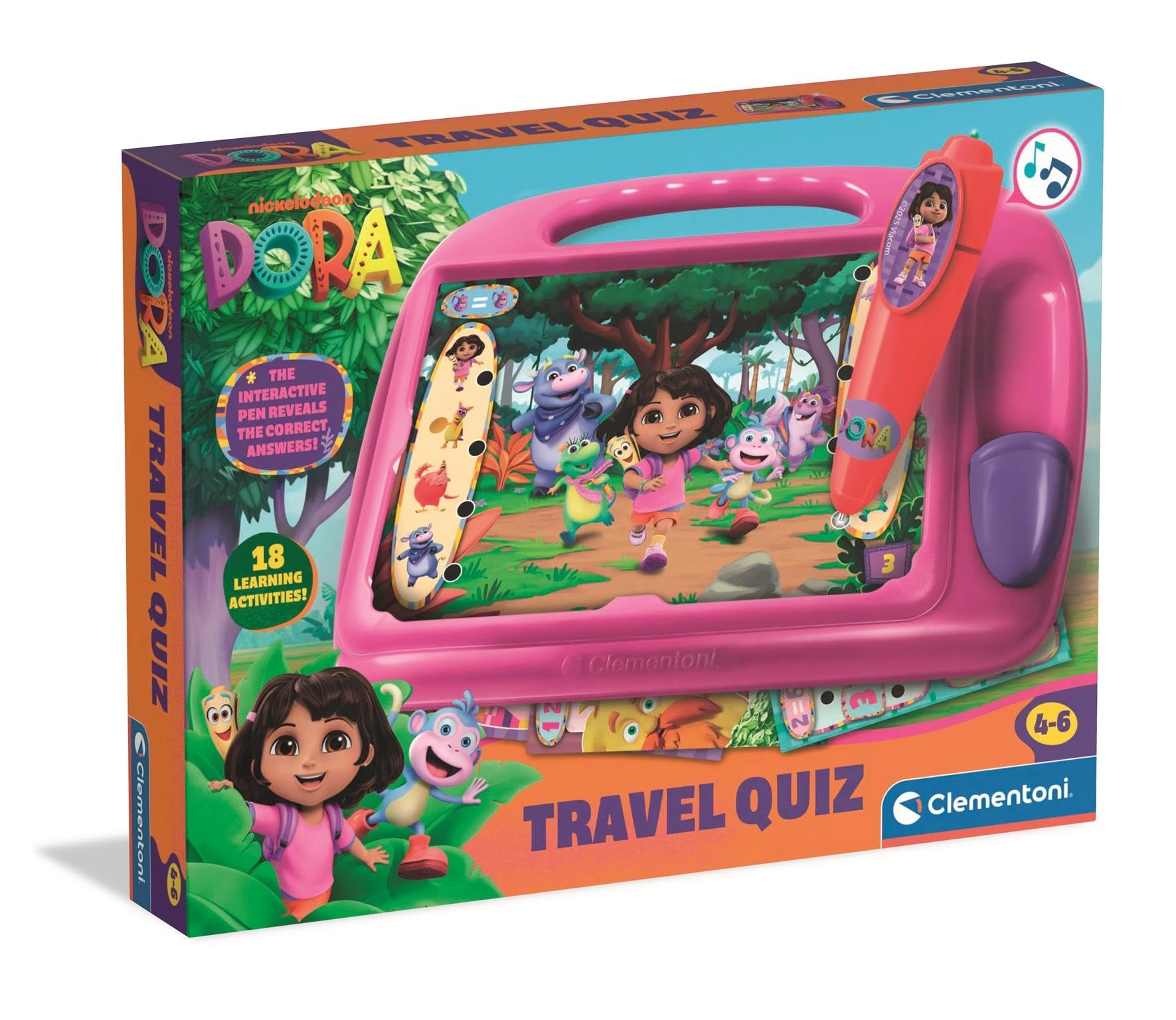 Clementoni Dora The Explorer - Travel Quiz - 3+ 9 pieces