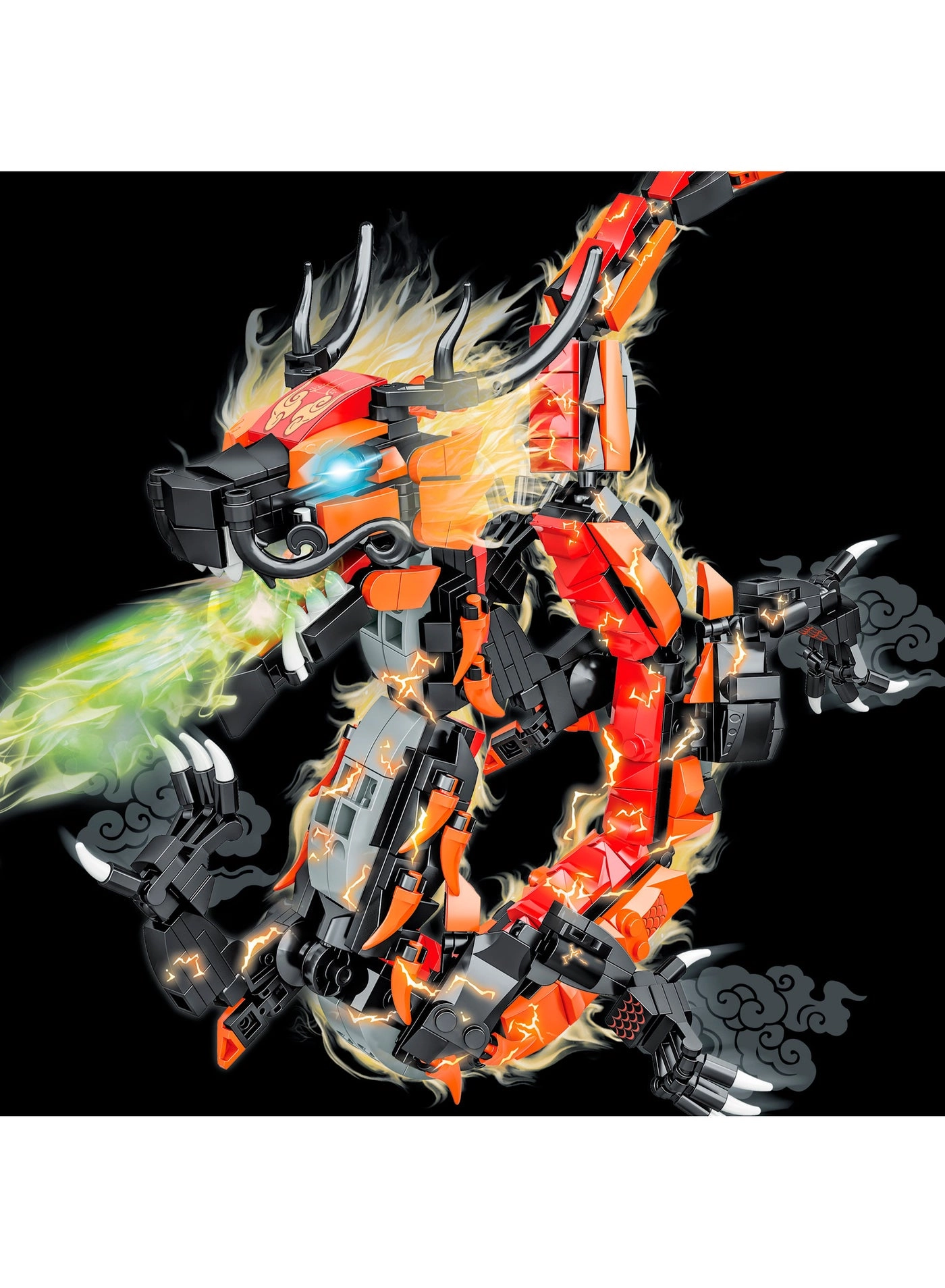 Building Blocks Set - Fantasy Black Dragon 536 pcs