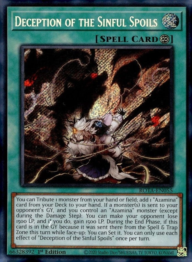 Yu-Gi-Oh! Deception of The Sinful Spoils - ROTA-EN055 - Secret Rare 1st Edition