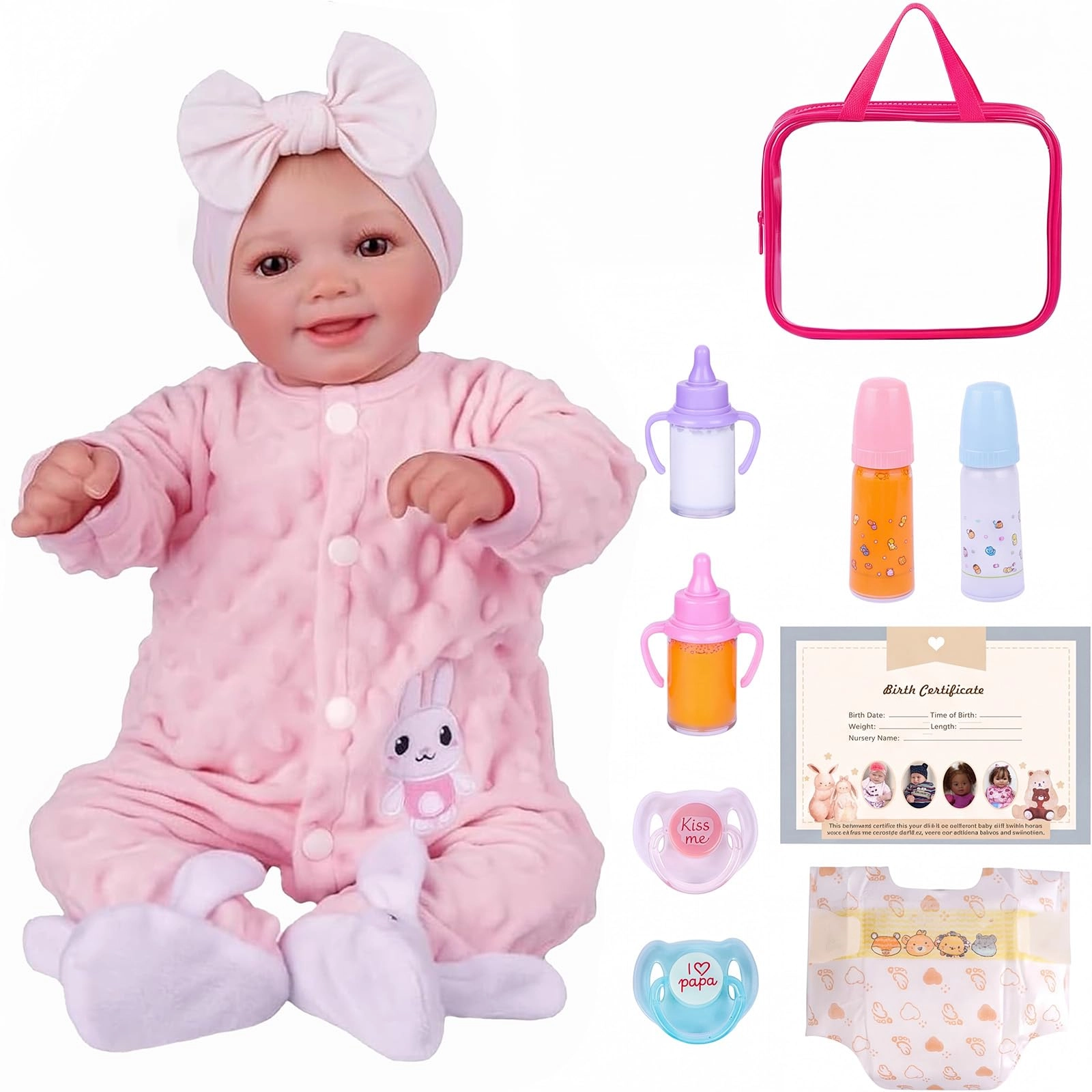 BABESIDE Sunny Reborn Baby Doll - 17Inch Vinyl Cotton Ages 3+