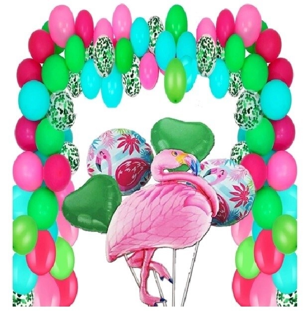 JOLLITY LLC Flamingo Balloons - 80pcs Birthday