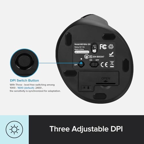 M618Mini Vertical Mouse - Wireless