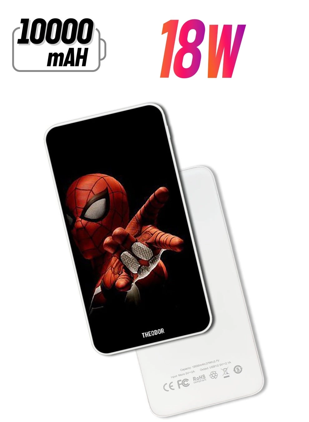 Theodor PPBA572 - 10000 mAh 18W Fast charging