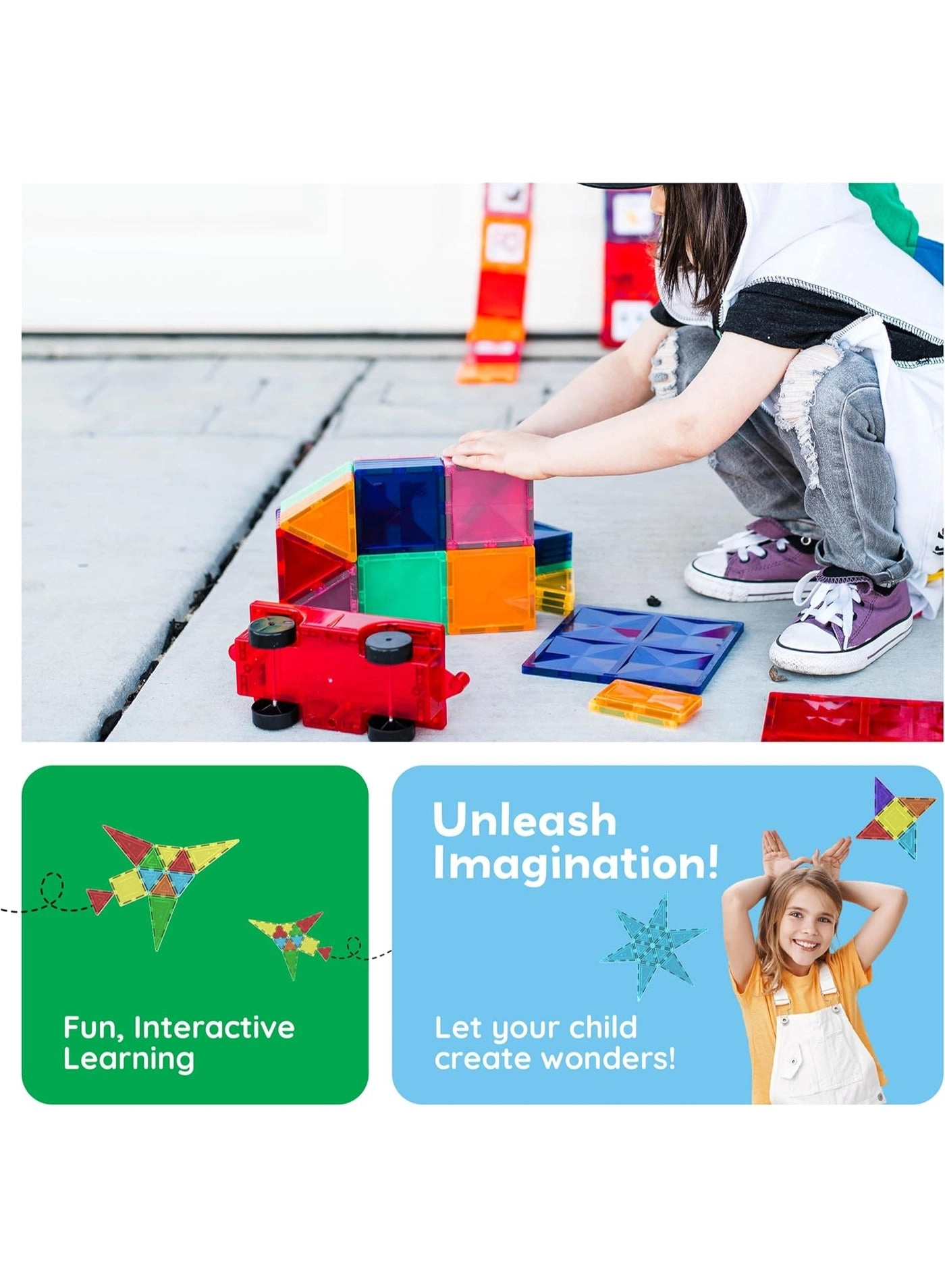 Magnetic Tiles - 60 pcs