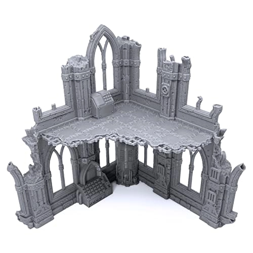 Battle Ruined Walls - 2 pieces 28mm popular wargame and RPG miniatures
