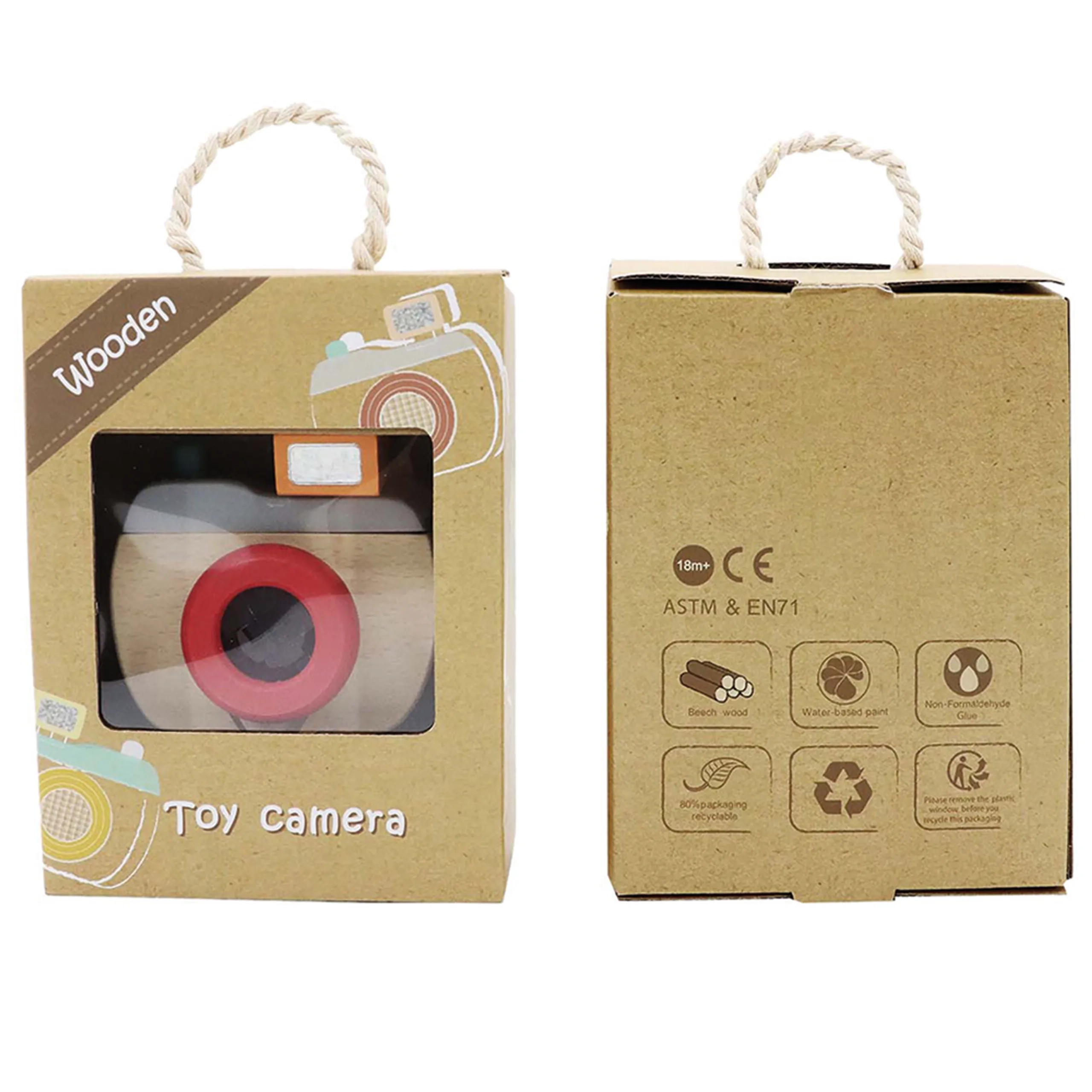 Wooden Toy Camera - Suitable for 3 years and above 1pc