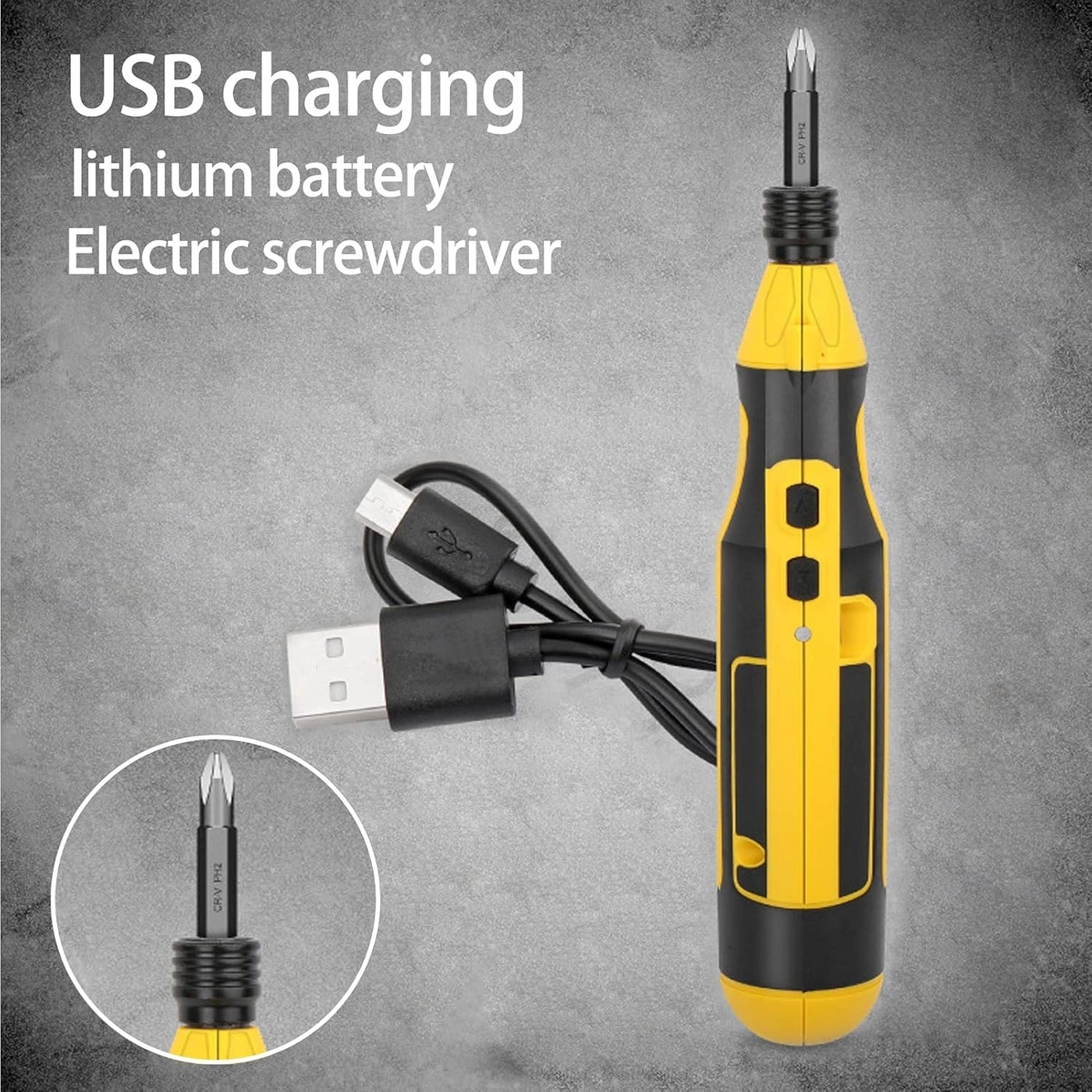 Cordless Screwdriver - 4V Rechargeable Lithium-ion