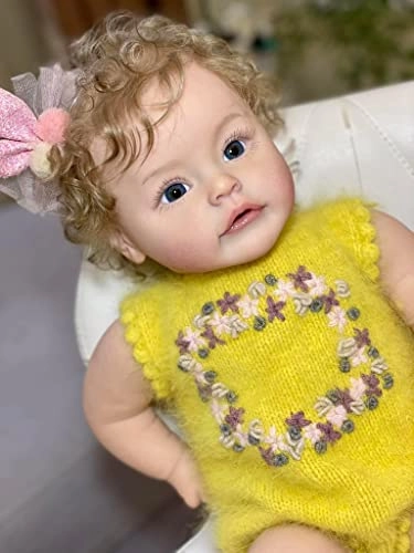 Sue-Sue Reborn Doll - 24 Inch (61 cm) hand-rooted fibre hair Blue Eyes