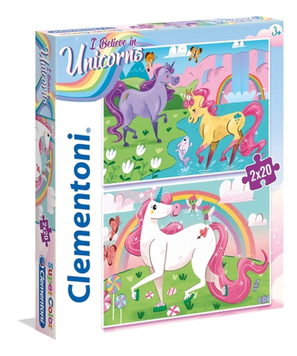 Clementoni I Believe in Unicorns 2-in-1 Puzzle (ALGT-24754) - 40 pcs