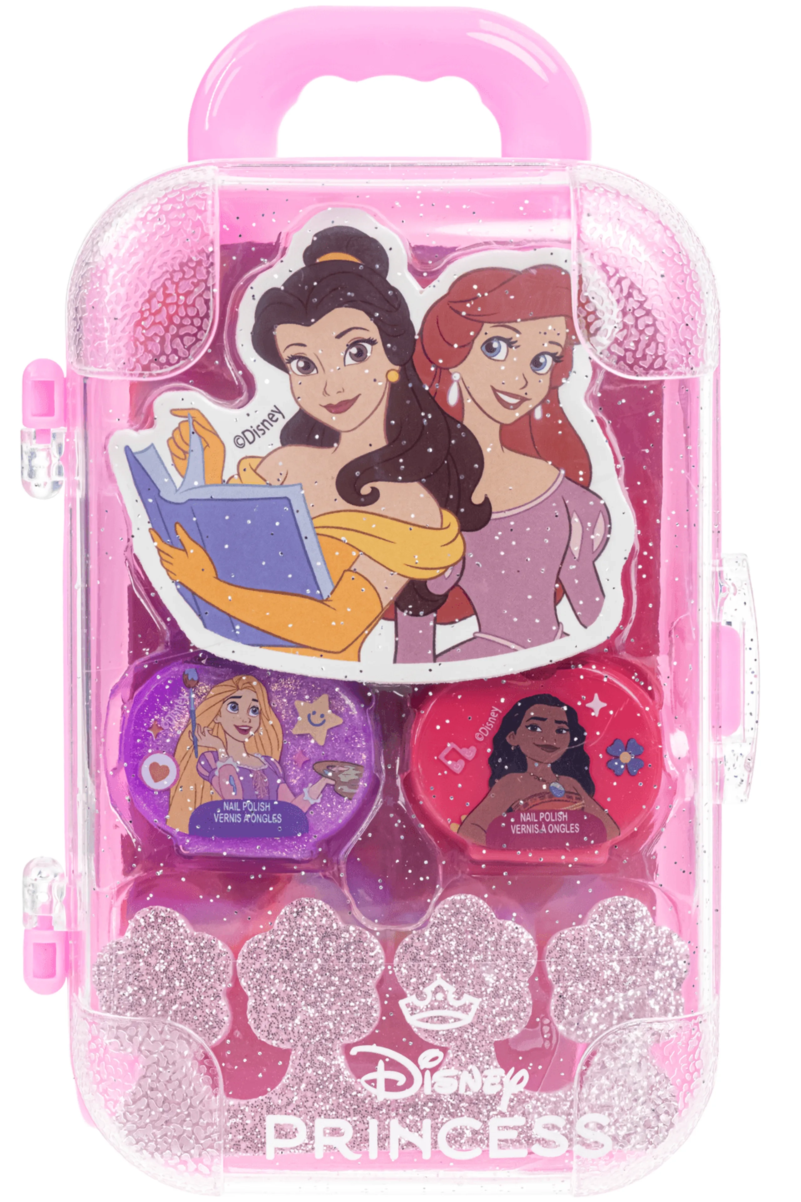 Townley Girl Rolling Mini Suitcase Nail Set - Disney Princess (3705-DP5411GG)