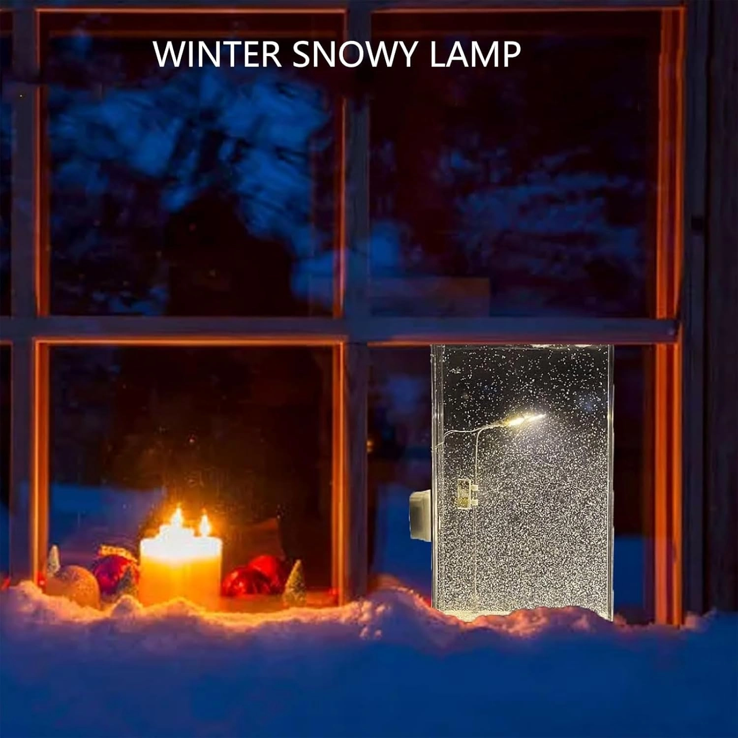 DIY Snowfall Night Lamp - Battery Powered