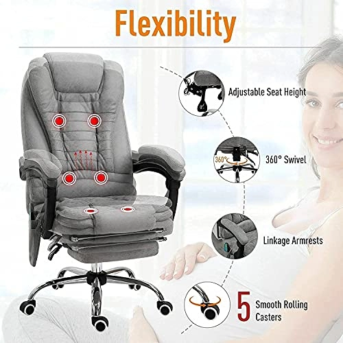 Desk Chair - PU Leather Brown High Back