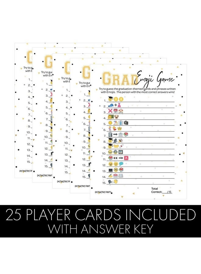 Graduation Emoji Game - English 25 Count