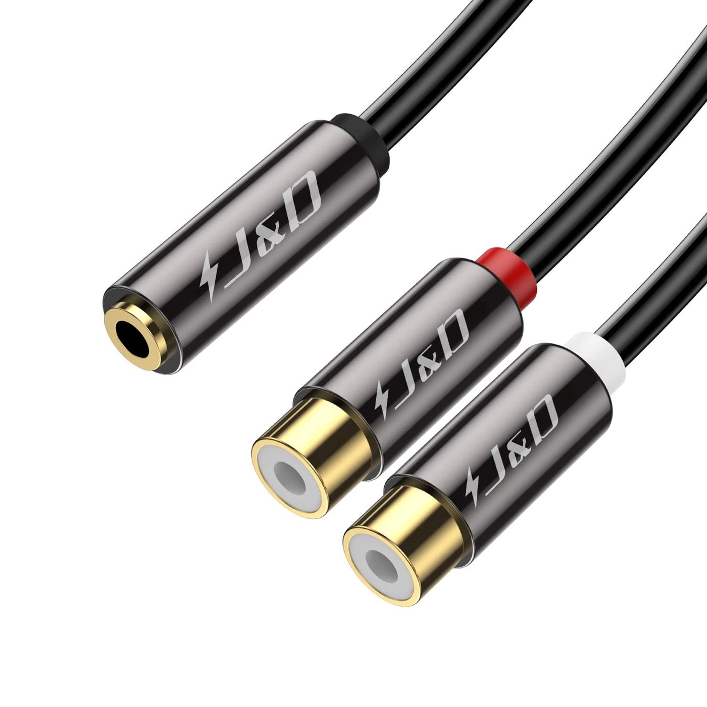 JD 3.5 mm to 2 RCA Cable - 0.65 Feet