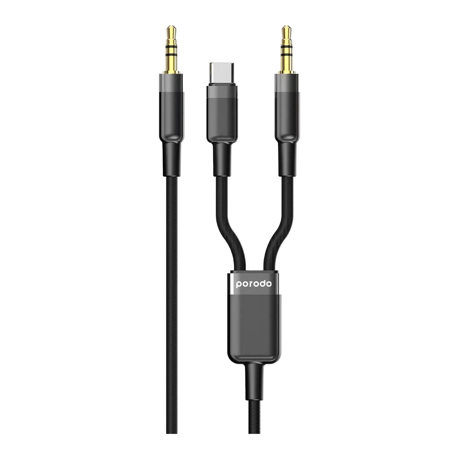 Porodo Multi-Device Aux 3.5mm Type-C Lightning Cable - 4Ft/1.2M