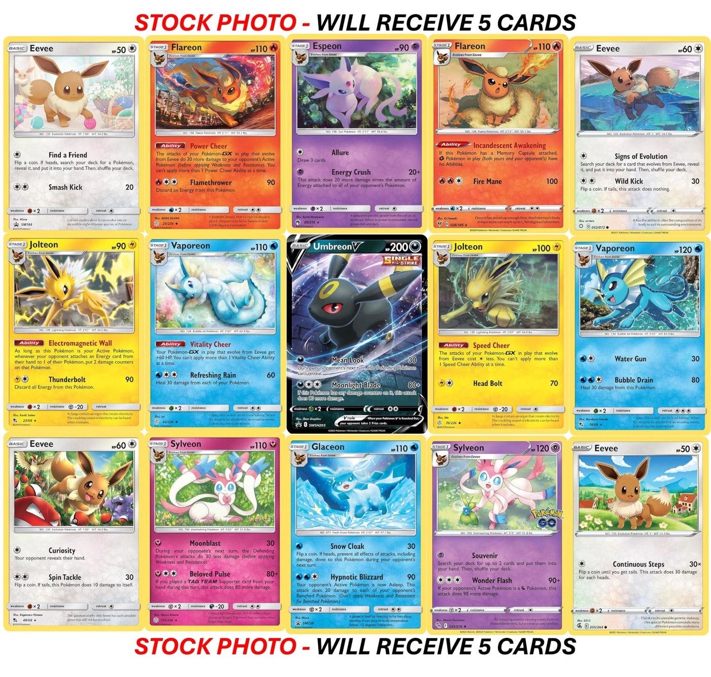 Eevee Card - 5pcs Bundle