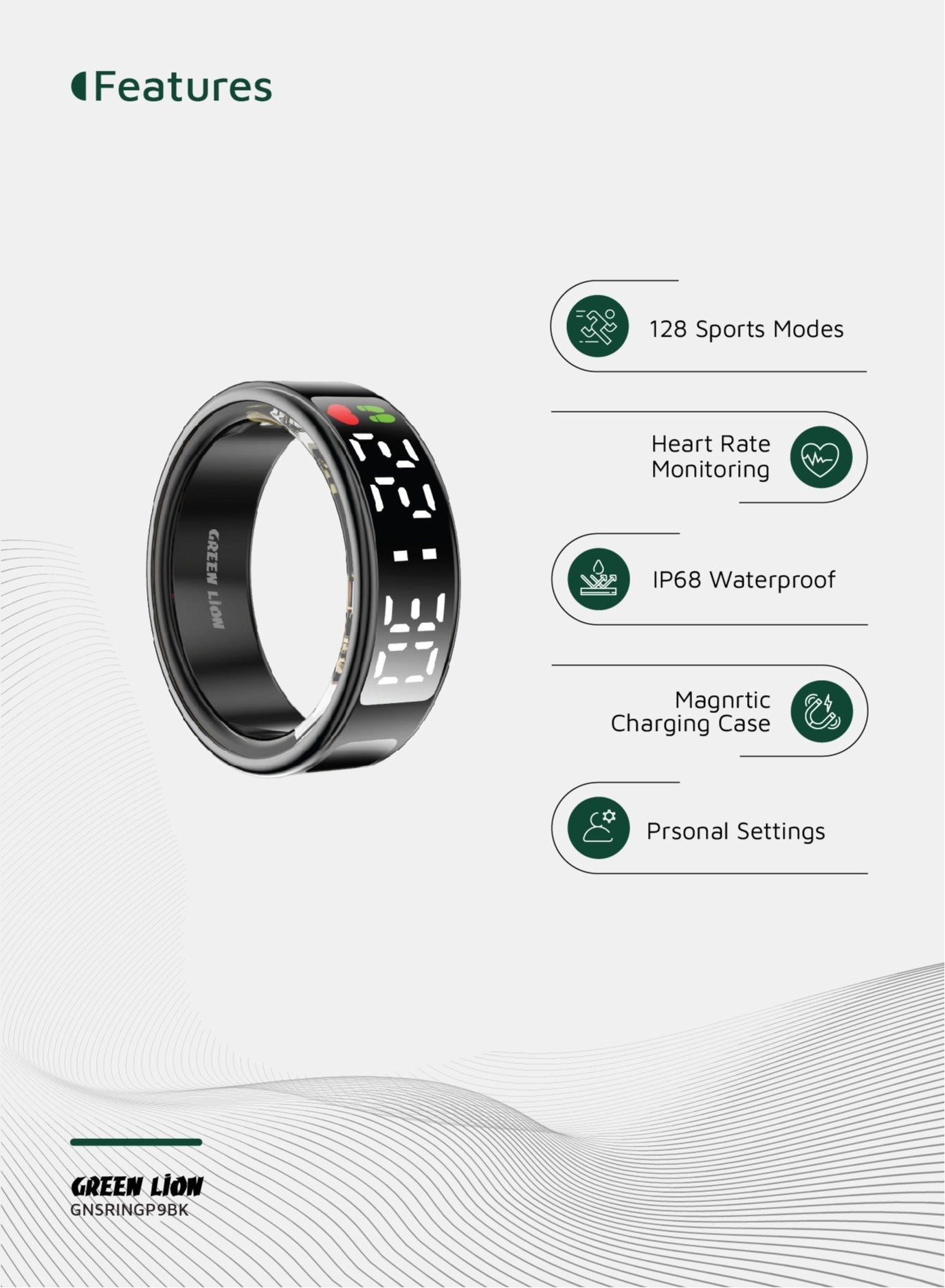 Smart Ring Pro - Digital Display Magnetic Charging Case