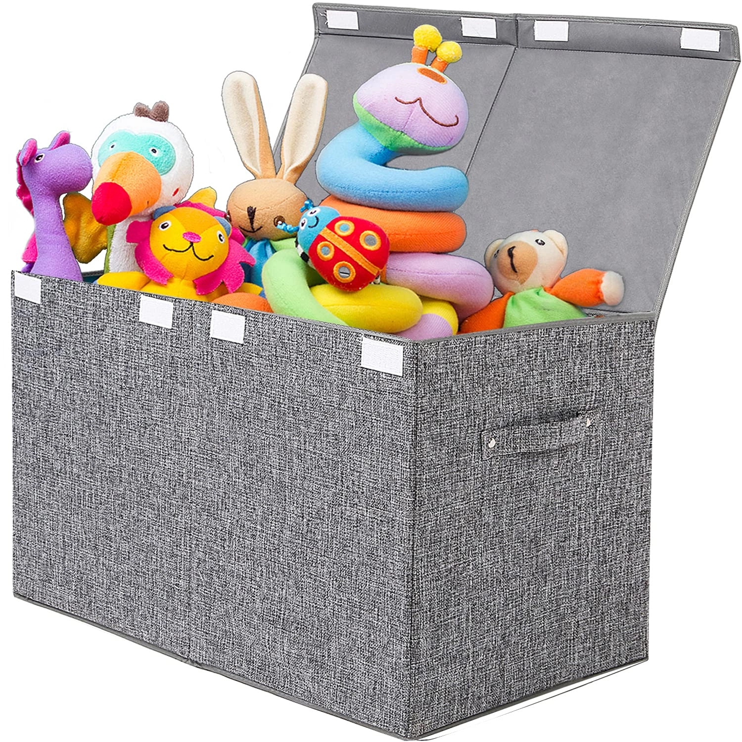 MZA STORES Large Toy Box - premium linen fabric more than 83 liters