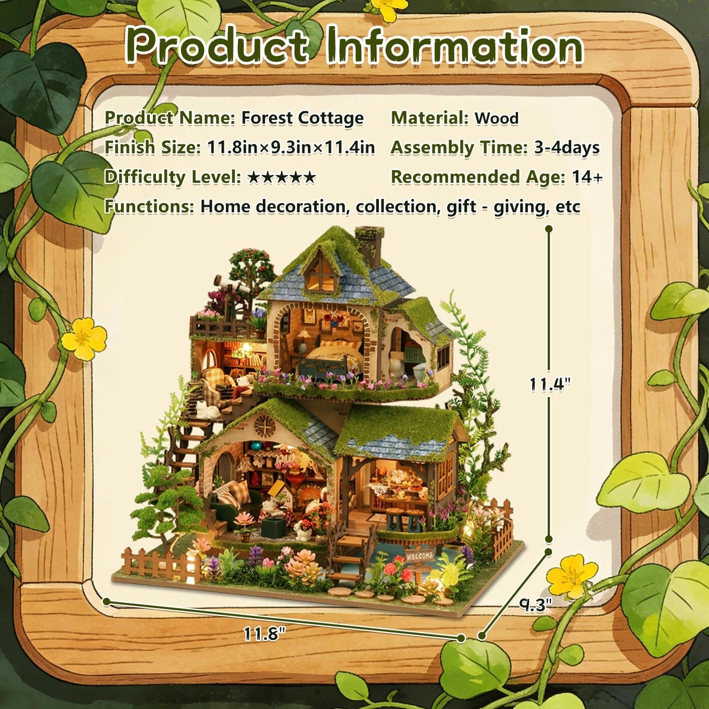 Miniature House Kit - Forest Cottage
