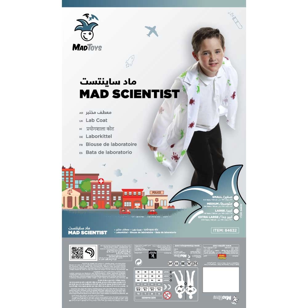 Mad Scientist Professions Costumes - 7-8 Years