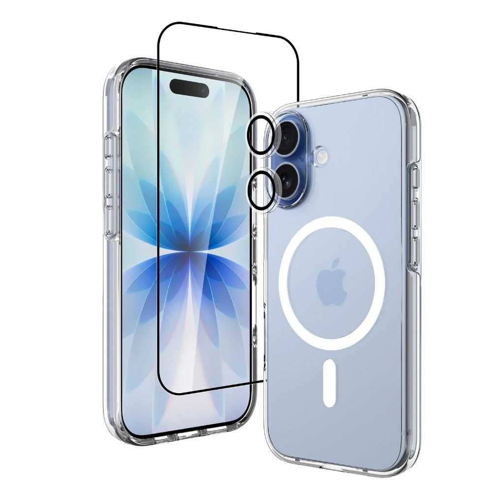 INFINYTY Clear Back Protector + Screen Protector for iPhone 17