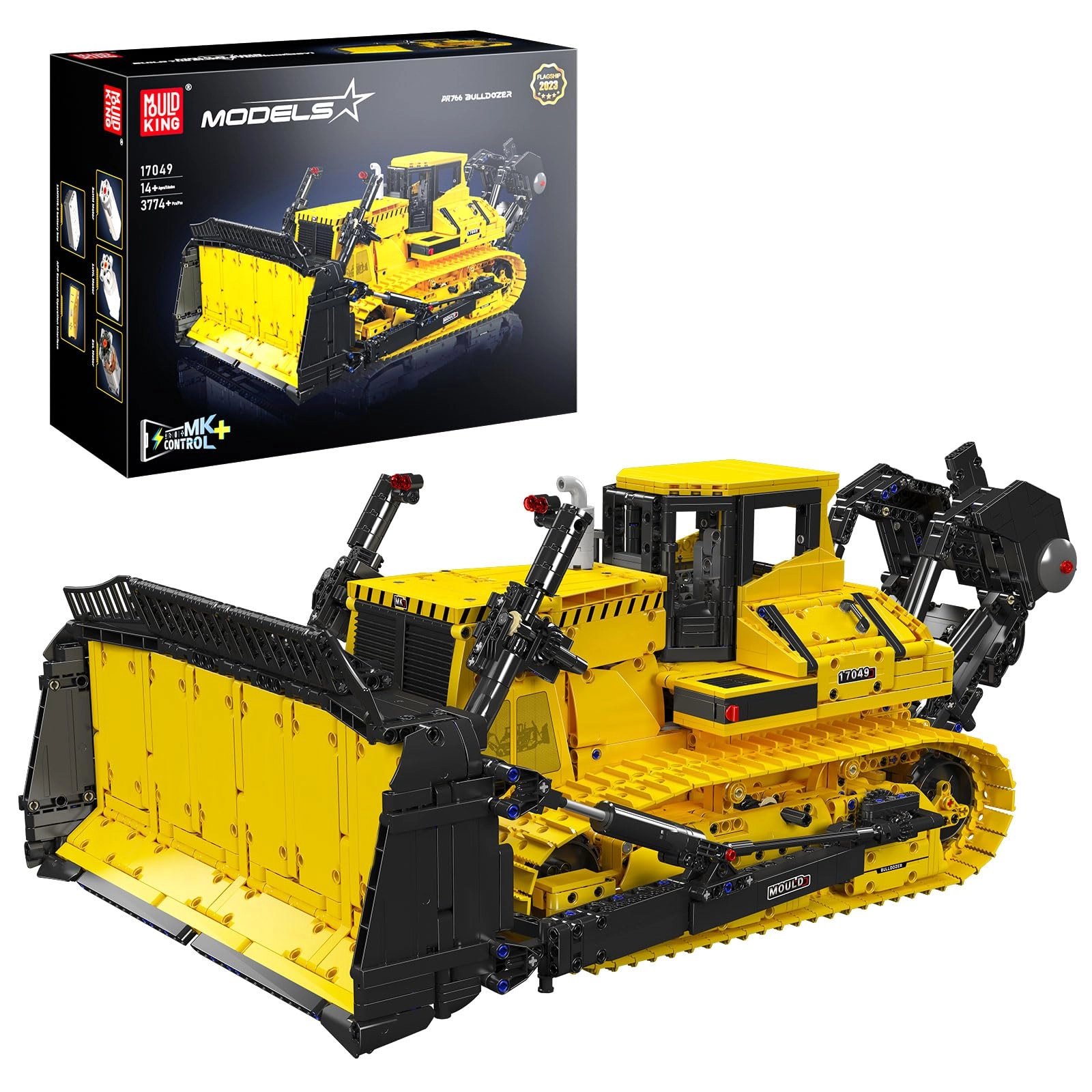 mould king Technik Remote Controlled Bulldozer (17049) - App Controlled Motors