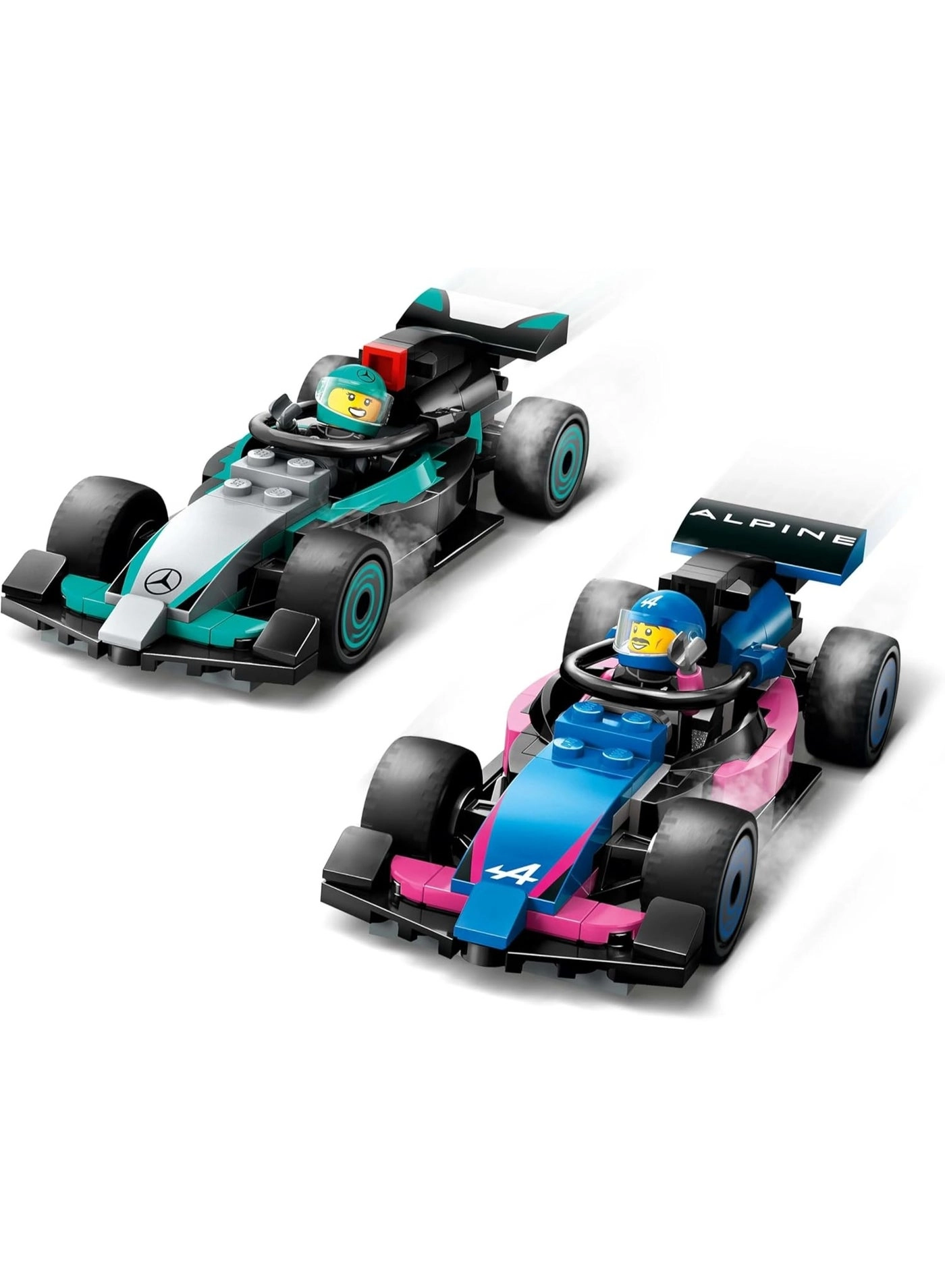 F1 Garage (60444) + Mercedes-AMG + Alpine Cars