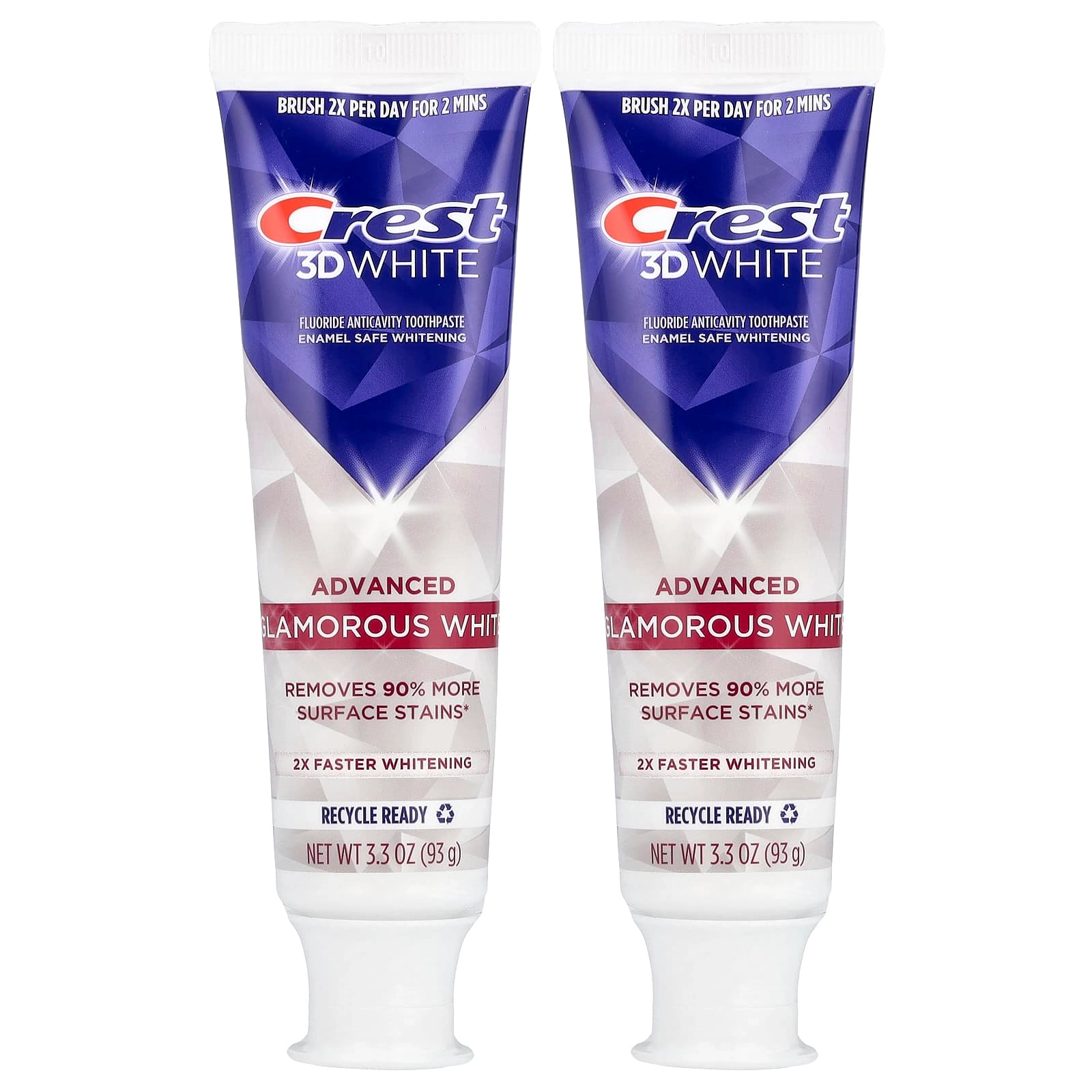 Crest 3D White Sodium fluoride Glamorous White Toothpaste Adults and children 2 yrs. & older 93 g