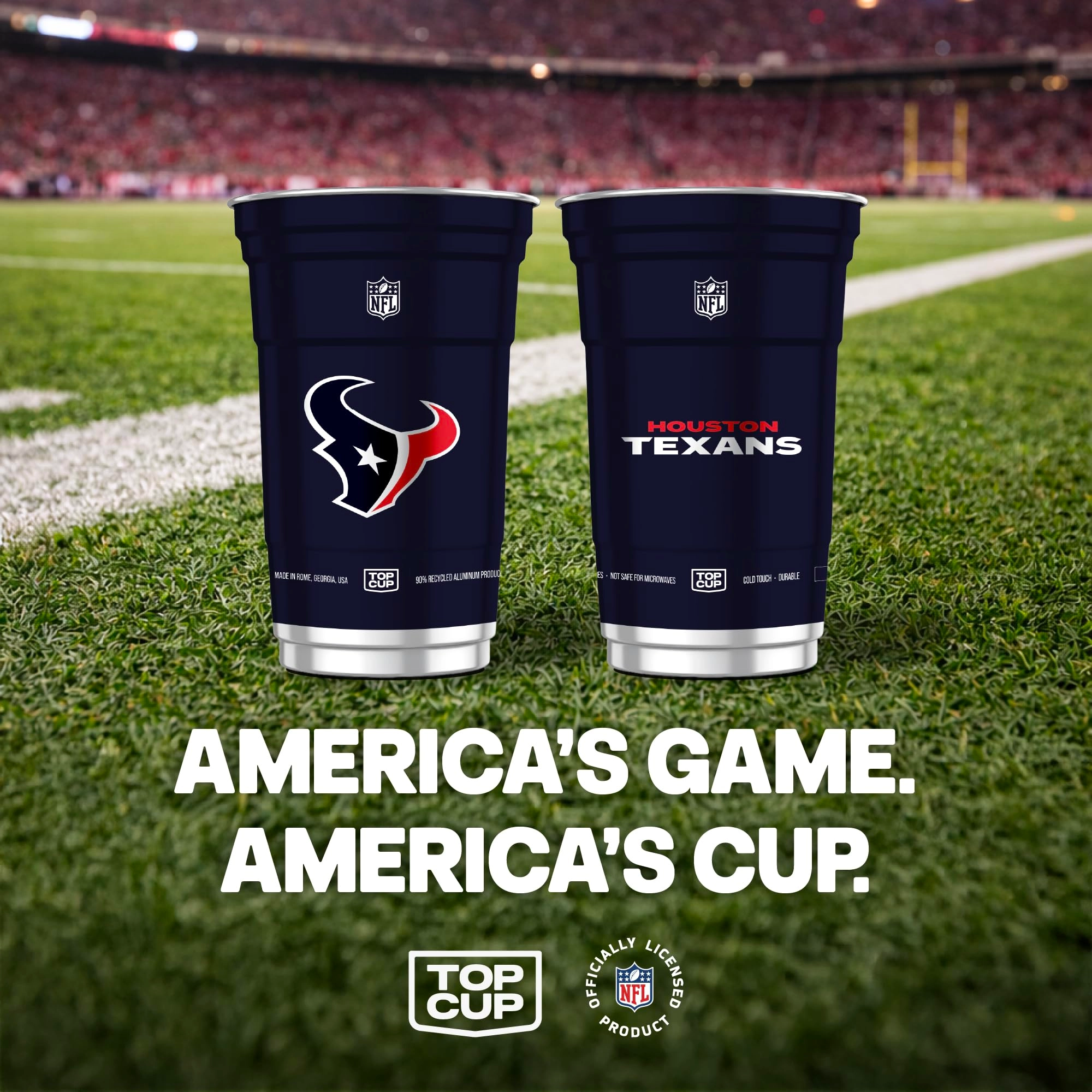 NFL Houston Texans Reusable Cup - 20 pcs Aluminum