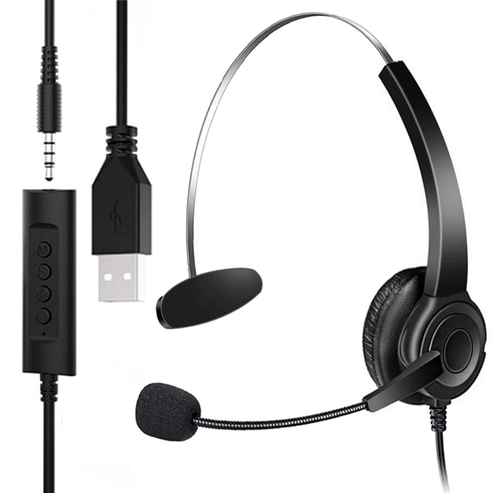 BIGTHREE Call Center Headset Wired Headset