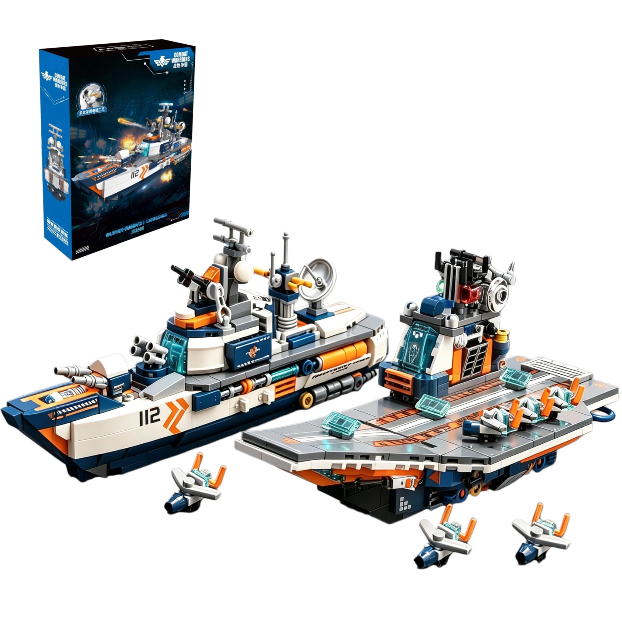 GDSZBYSM Aircraft Carrier + Super Cruiser - 685 pcs