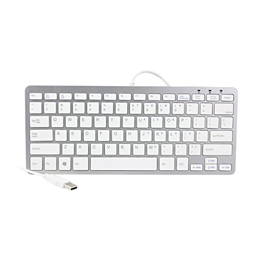 78 Key USB Wired Slim Mini Thin Compact Keyboard - QWERTY Wired